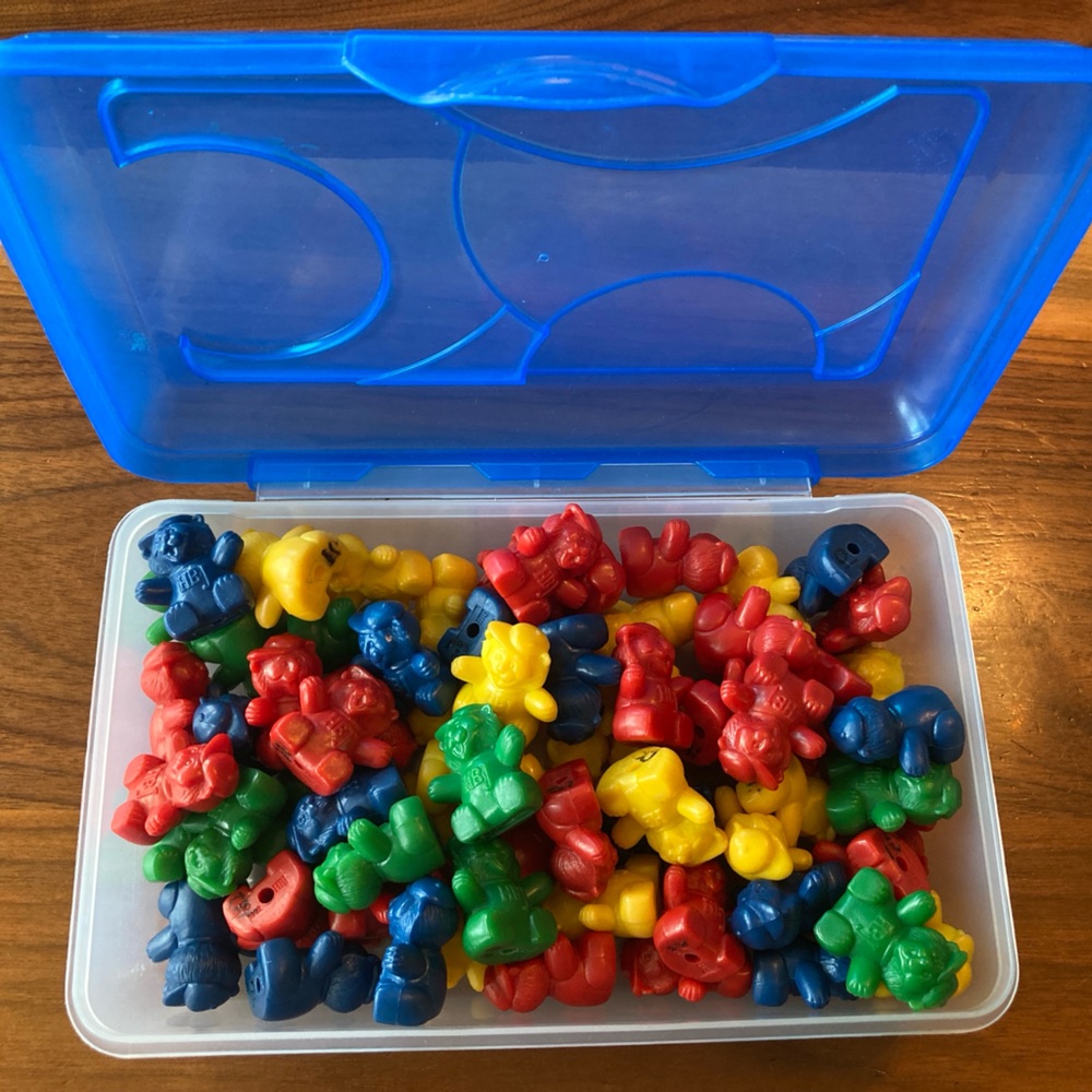 Colorful Counting Bears Toy Set - Multicolor Count of 68